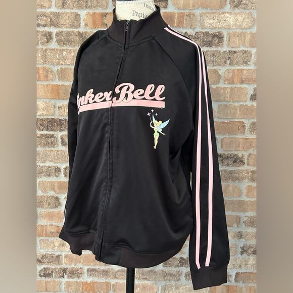 Disney store tinkerbell pink black athletic full zip jacket women’s size xxl - Picture 3 of 10